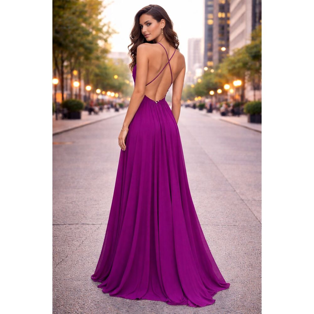 Lulus Mythical Kind of Love Flowy Purple Dress Size Small